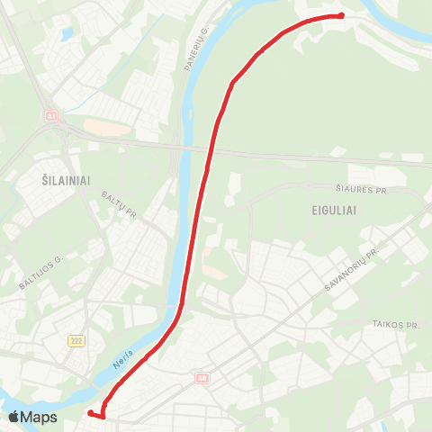 Kauno Viešasis Transportas Kleboniškis - Kauno Pilis map