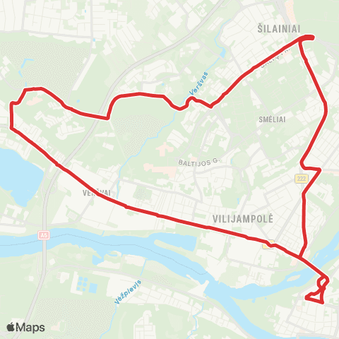 Kauno Viešasis Transportas Kauno Pilis - Romainių 1-Osios Kapinės - Kauno Pilis map