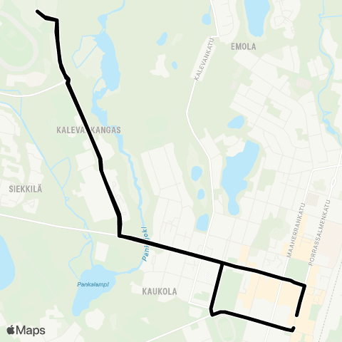Katuri Kalevankangas-Saimaa Stadiumi map