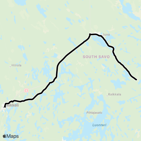 Katuri Sulkava-Juva-Mikkeli map