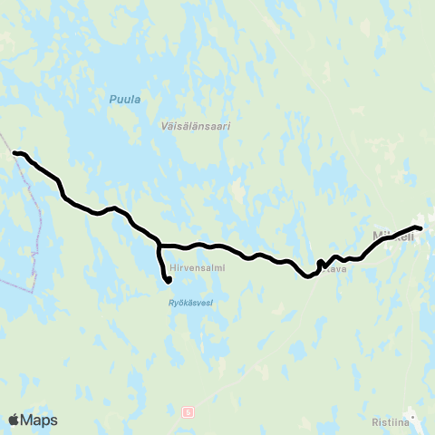 Katuri Hirvensalmi-Mikkeli map