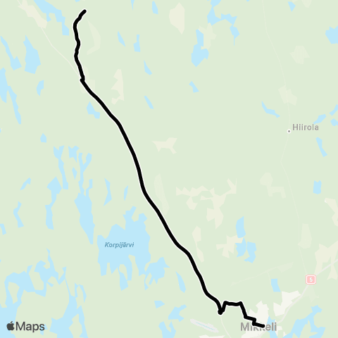 Katuri Rauhasalmi-Harjunmaa-Kovala-Kyrönpelto-Mikkeli map
