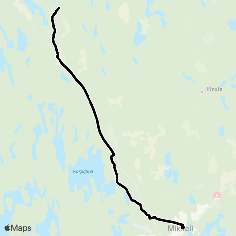 Katuri Mikkeli-Tusku-Kovala-Harjunmaa-Rauhasalmi map