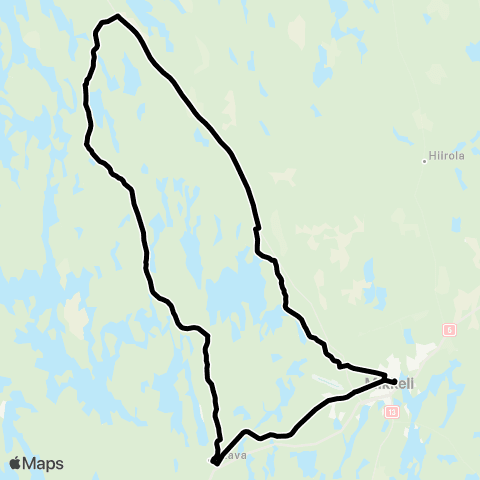Katuri Mikkeli-Otava-Korpikoski-Vanhamäki-Postiautio-Harjunmaa-Mikkeli map
