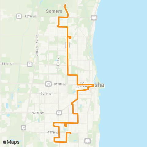 KAT UW Parkside - Isetts/Tremper map