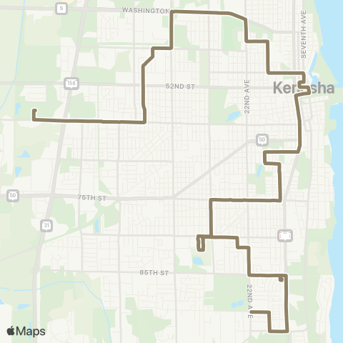 KAT Lincoln Park/S Sheridan/GTC/Indian Trail map
