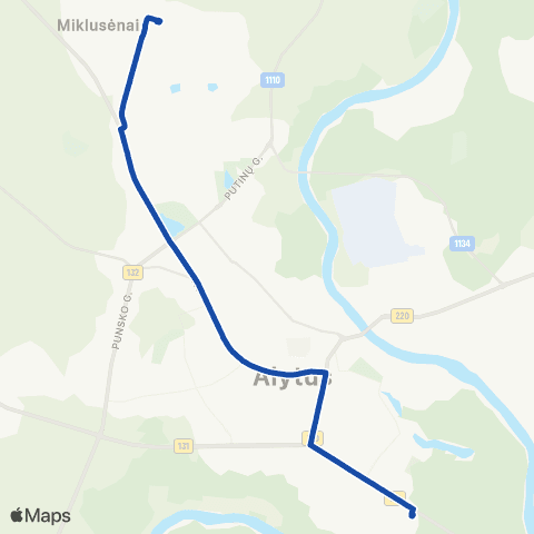 Kautra Izomega - Naujoji G. - Pulko G. - Ab "Dainava" map