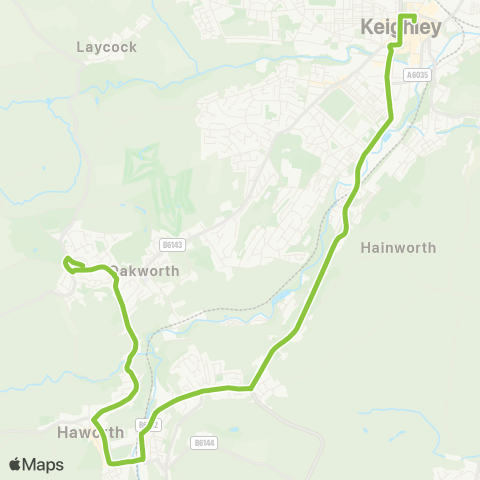 The Keighley Bus Company  map