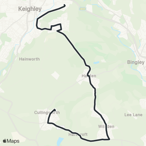 The Keighley Bus Company  map