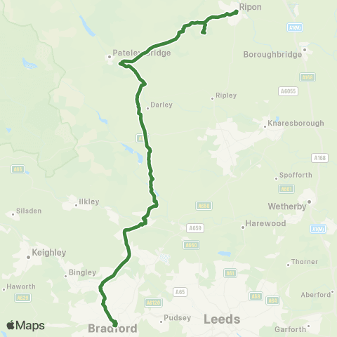 The Keighley Bus Company Bus Sta Stand 2 - Bradford Interchange Bus Sta map