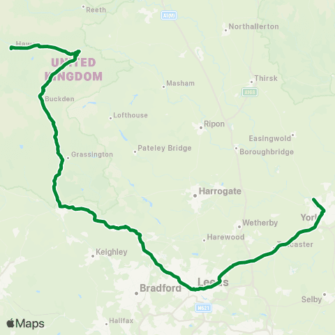 The Keighley Bus Company Manor Lane - Wensleydale Creamery map