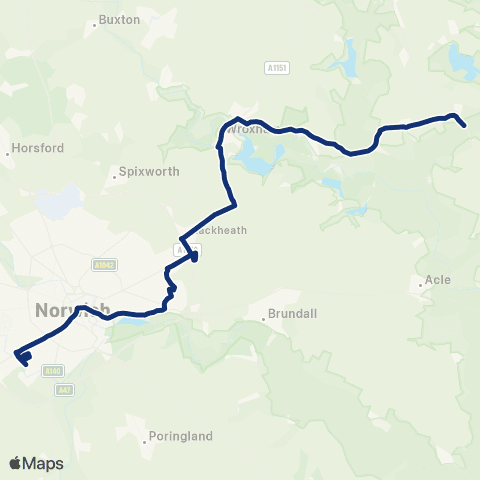 konectbus The Cellarhouse - Lathams map