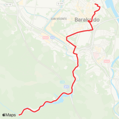 KBus Errekatxo / el Regato - Lasesarre map