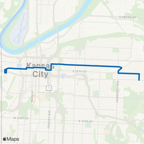 RideKC 9th Street map