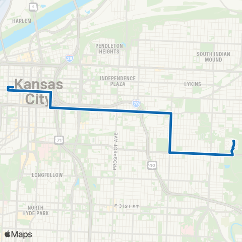 RideKC 23rd Street map