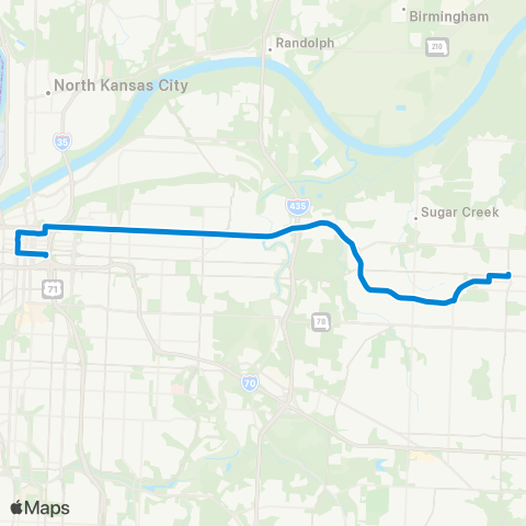 RideKC Independence map