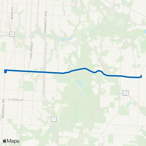 RideKC 63rd Street map