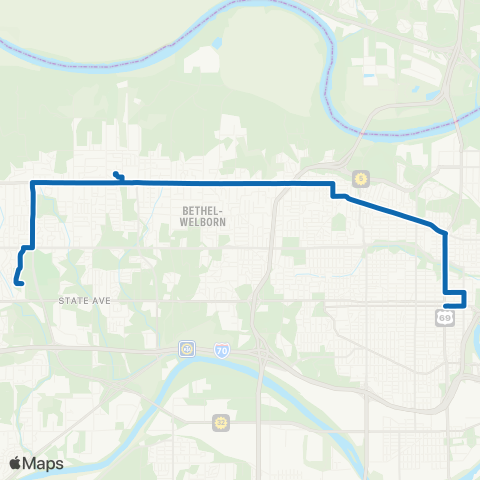 RideKC Quindaro-Leavenworth map