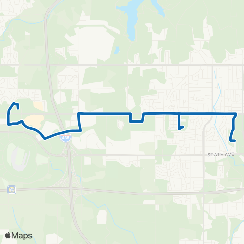 RideKC West Parallel map