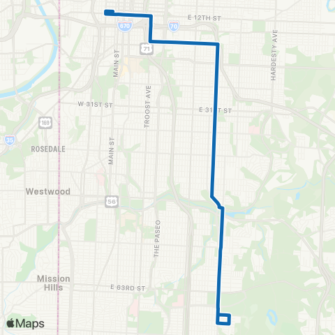 RideKC Indiana map
