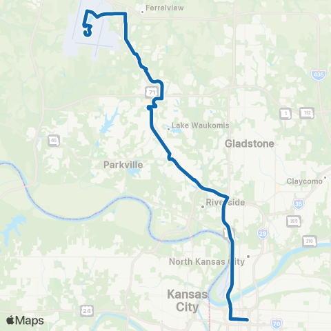 RideKC Boardwalk-KCI map