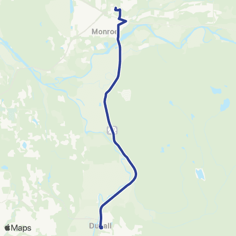 Metro Transit Duvall - Monroe Shuttle map