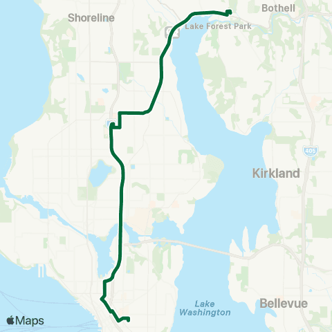 Metro Transit Kenmore P&R - 12 Av / E Terrace St map