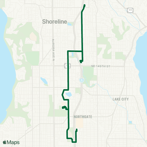 Metro Transit Northgate Station - Shoreline Link Stas map