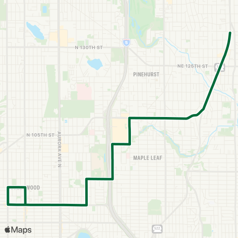 Metro Transit Lake City - Northgate - Greenwood map