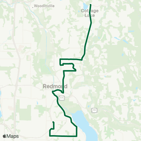 Metro Transit Redmond Tech - Education Hill - Cottage Lk map