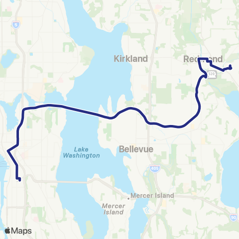 Sound Transit Redmond - Seattle map