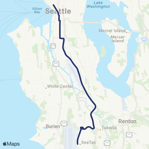 Sound Transit Seattle - SeaTac Airport map