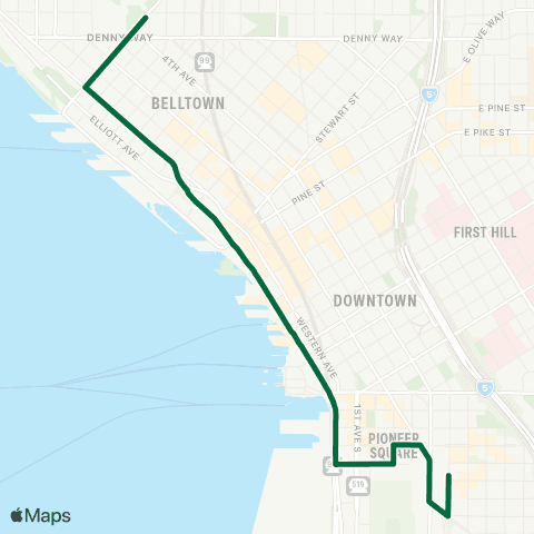 Metro Transit Waterfront Shuttle map