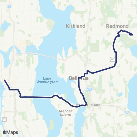 Sound Transit Redmond - Bellevue - Seattle map