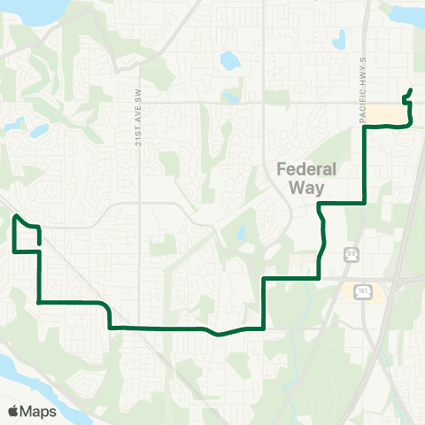 Metro Transit Northeast Tacoma - Federal Way map