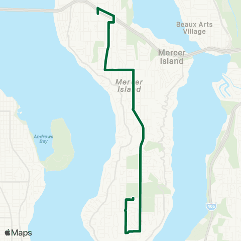 Metro Transit S Mercer Island-Island Crest Way-Mercer Island P&R map