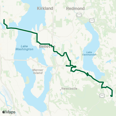 Metro Transit Issaquah - University District map