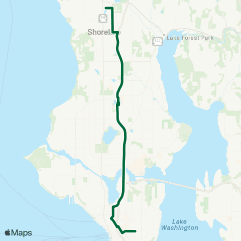 Metro Transit Aurora Village - Northgate Sta - First Hill map