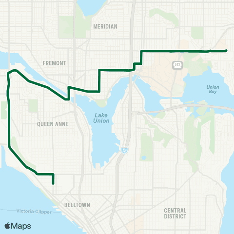 Metro Transit Children's Hosp - Fremont - Seattle Ctr W map