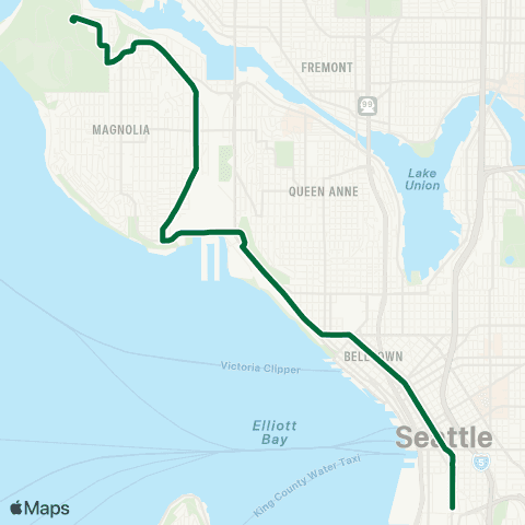 Metro Transit Discovery Park - Downtown map