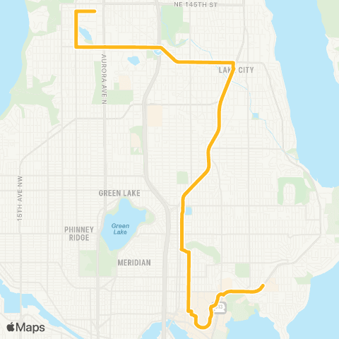 Metro Transit Bitter Lk - Roosevelt - University Dist map