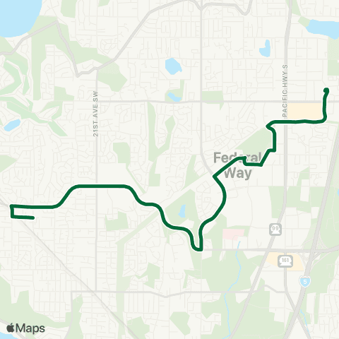 Metro Transit Twin Lakes - Federal Way map