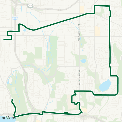 Metro Transit S Bellevue - Eastgate P&R - Bellevue TC map