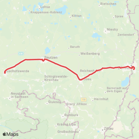 Koleje Dolnośląskie Wrocław — Legnica — Zgorzelec — Görlitz (Zastępcza Komunikacja Autobusowa) map