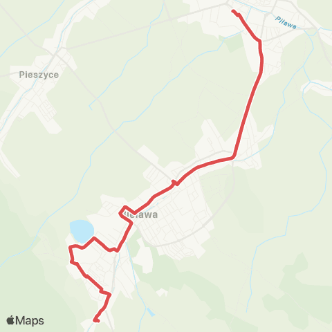 Koleje Dolnośląskie Wrocław — Jaworzyna Śl. — Świdnica — Bielawa (Zastępcza Komunikacja Autobusowa) map