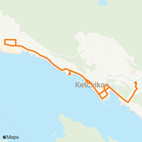 The Bus (Ketchikan Gateway Borough) Downtown Shuttle map