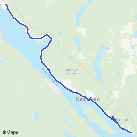 The Bus (Ketchikan Gateway Borough) Silver Line map