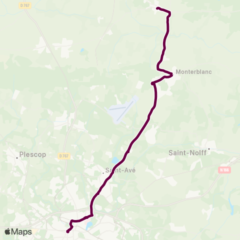 Kicéo St-Jean-Brévelay - Plumelec - Monterblanc - Vannes map
