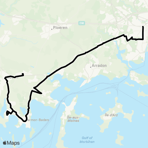 Kicéo Arradon - Baden map