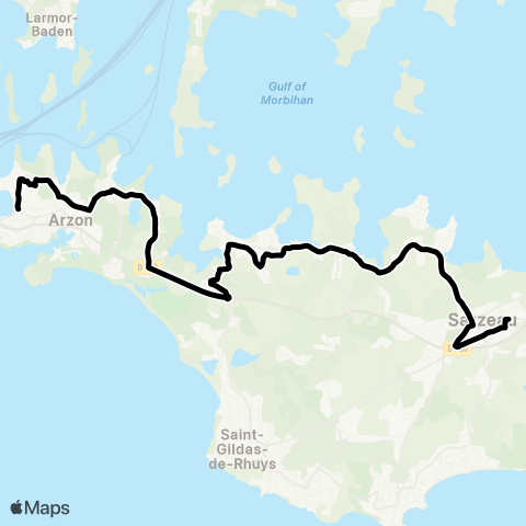 Kicéo Primaires et Collèges de Sarzeau map